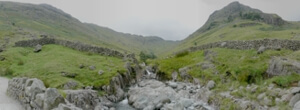 View of Grains Gill and Seathwaite Fell (right) from Stockley Bridge. View of Grains Gill and Seathwaite Fell (right) from Stockley Bridge.