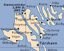 Map of the Faroe Islands Map of the Faroe Islands