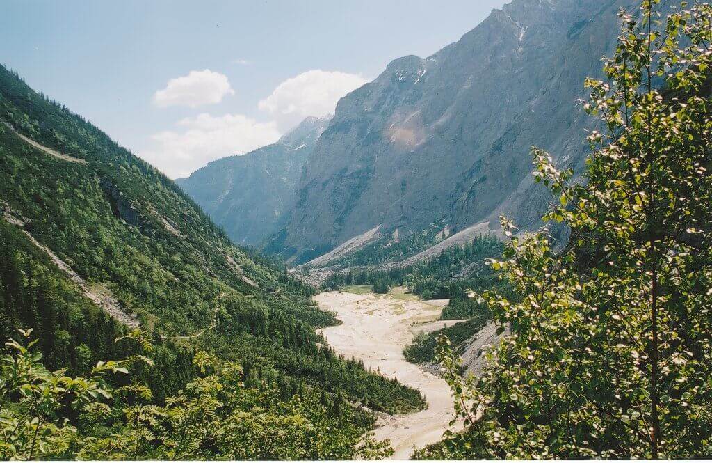 Looking back down upon the Reintal Valley.